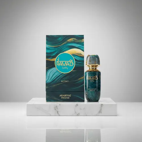 Arabiyat Ramad Earthy Extrait de Parfum - Unisex Arabic Perfume, Youth-Focused Woody Sweetness Scent with Honey, Citrus, Rich Complex Patchouli Base, Limited Edition Bottle, 3.4 fl oz