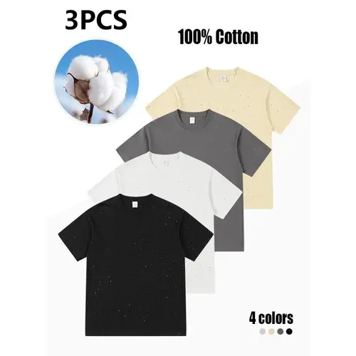 Men’s crew-neck T-shirt — soft, loose-fitting T-shirt available in multiple colors, suitable for everyday casual wear Crewneck Top