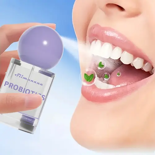 Gentle Probiotic Oral Spray 15ml - Portable Breeze Mist for Long-Lasting Freshness & Daily Oral Care, Breath Freshener Gift for Women Men Fresh Breath Sugar-Free & Must-Have Home Office Travel Essentials Supplies Accessories Mint