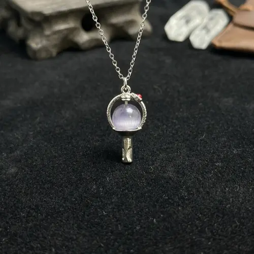 KPop Light Stick Pendant Necklace & Ring – Fan Support Jewelry, ARMY Inspired Choker, Cute Collarbone Chain Gift