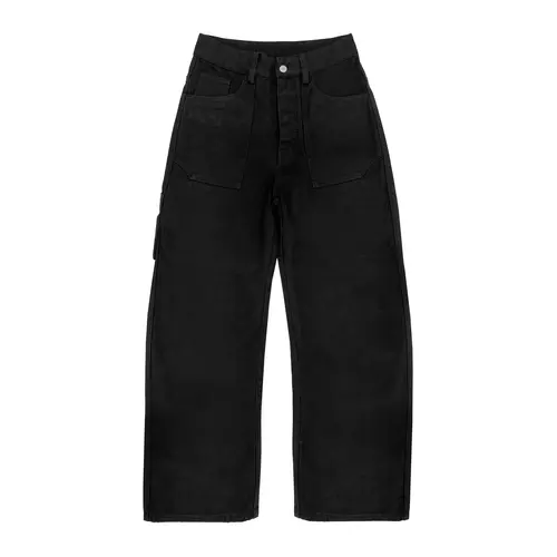 'Field' Black Canvas Pants