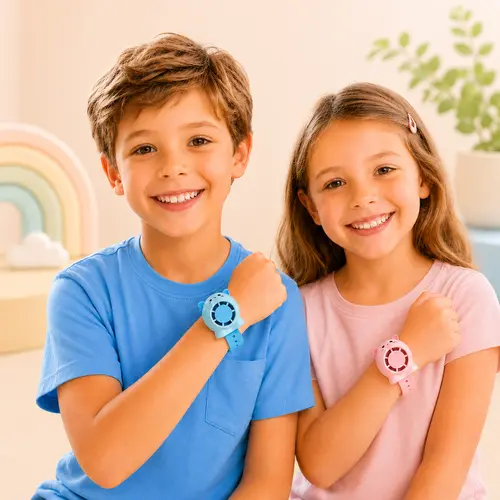 Kids Rechargeable Wrist Fan Watch, Cute Wearable Mini Cooling Fan for Boys and Girls, Lightweight Portable Cartoon Fan for School, Easy Travel, Outdoor Activities, Daily Use, Summer Gift,back to school,back to school haul