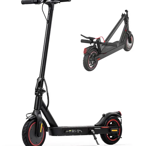 Adult Foldable Electric Scooter with Pneumatic Tire, 18 MPH Max Speed, 21 Mi Long Range, Cruise Control, Dual Braking, Portable Design, App-Connected Battery System (Suitable for Teens)