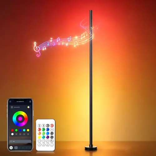Floor Lamp RGBW Color LED Floor Lamp with Remote&APP Control | LED Floor Lamp Reading Lamps USB Powered Multi Modes Adjustable Standing Tall Lamp for Living Room, Bedroom,Office