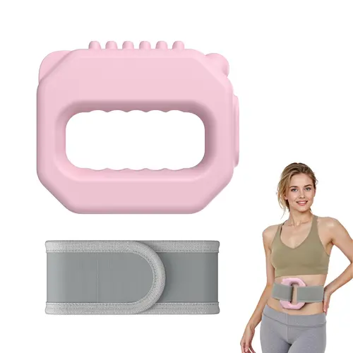 Merach Portable Vibrations Cordless Fascial Ring for Whole Body - 6 Speed Levels Neck & Shoulder Muscle Relief Deep Tissue Percussive Massager for Relaxation Pink & Gray Design Summervibes