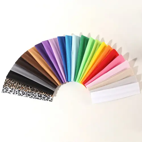 24pcs/6pcs Women's Leopard Print Sporty Hair Bands, Elastic Sweat-Wicking Headbands for Yoga Running Spa, Fashion Dot Hair Accessories