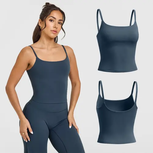 RICH BRIA SOFTMOTION Strappy Tank Top Workout Tops Yoga Sports Vest,  Crop Top Women Fitness Activewear Gym Fashion Outdoor Gymwear Comfort Wide Leg Yoga Pants Matching Top