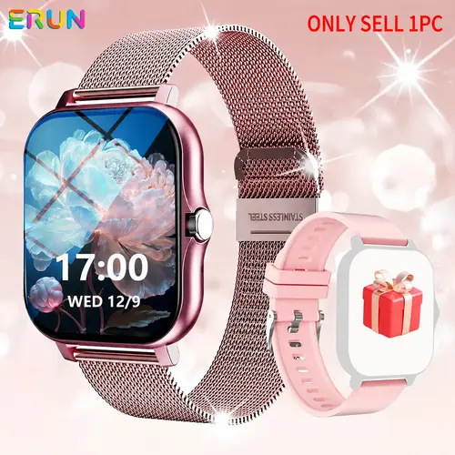 Multifunctional Fitness Smartwatch, 1.83 Inch Sports Watch with Multi-Sport Modes, Phone Call & Bluetooth, Stainless Steel Band, Lithium Battery