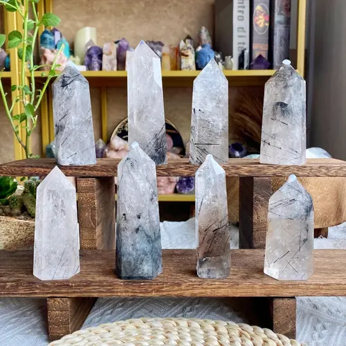 【Crystal_vision】Natural Crystal Black Tourmaline Tower Collection