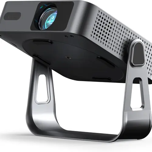 【Officially-Licensed APP & Native 1080P】Thinnest 1.81" Smart Mini Projector with WiFi and Bluetooth, Auto Focus & Keystone Portable Outdoor Projector, VOPLLS 4K Support Home Movie Projector