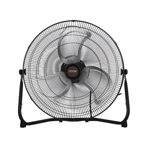 VEVOR 18in Large Size Pedestal Standing Cooling Floor Fan, Heavy-Duty Adjustable Fan with 3-Speed Dual Ball-Bearing Motor, 360° Adjustable Tilt, 4000 CFM, Corrosion-Resistant Aluminum Body, Metal Grill#SohoChic