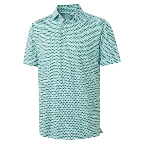 MAELREG Golf Shirts for Men Print Performance Moisture Wicking Dry Fit Print Collared Mens Polo Shirt Short Sleeve