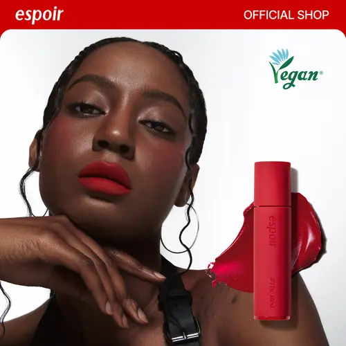 [Espoir Official] Iconic Lip Stain The Red | High-Pigment Long-Lasting Liquid Lipstick | Vegan | 1 Shade