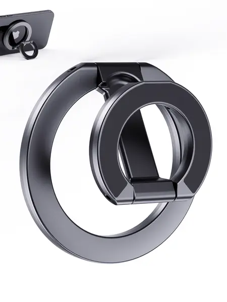 Magnetic Phone Ring Holder Stand, Dual-Sided Strong Magnet Grip Compatible with Car Mount, Magnetic Phone Accessory for iPhone 17 16 15 14 13 Pro Max Plus