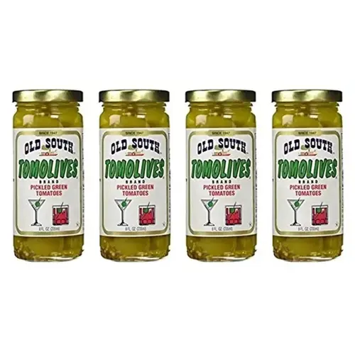 Old South Tomolives Pickled Green Tomatoes 8 Oz Jar 4 Pack - Gourmet Garnish