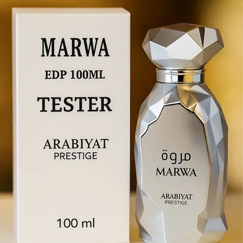 Arabiyat Marwa Eau De Parfum Tester, Long-Lasting Men's Summer Fragrance with Bergamot, Tea & Ambroxan Notes, 3.4 fl.oz (100ml) Spray, Perfumes