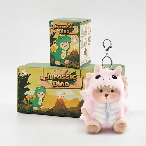 Getahug Jurassic Dinosaur Series Plush Mini Bear Mystery Bag - 5.9in Cartoon Stuffed Toy, Plushies, Key Ring, Bag Charm, Plush Teddy for Cozy Carry, Boxed Collectible, Soft Hugs Cute Gift