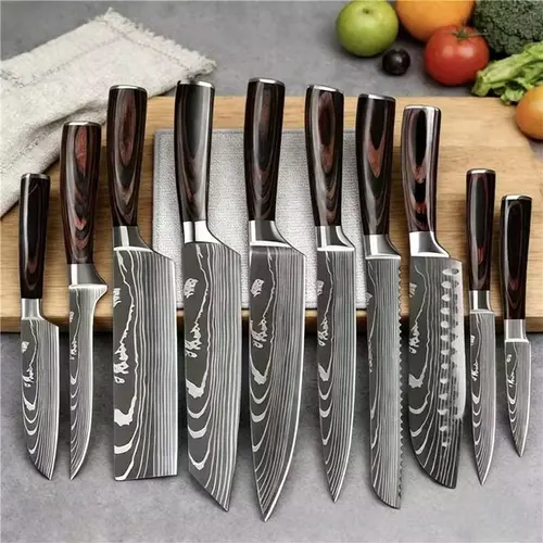 【Summervibes】Knife Set, 9/11-Piece Kitchen Knife Set for Chef, Sharp Knife Set , Stainless Steel Cutting,Kitchen Essentials