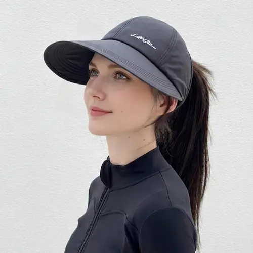 Adults' Unisex 2-Pack Uv Protection Adjustable Fit Hat - Lightweight Breathable Wide Brim Cap, Hook & Loop Closure, All-Season Sports & Outdoor Headwear for Biking