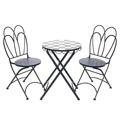 Improvements 3-Piece Wrought Iron Scallop Bistro Set