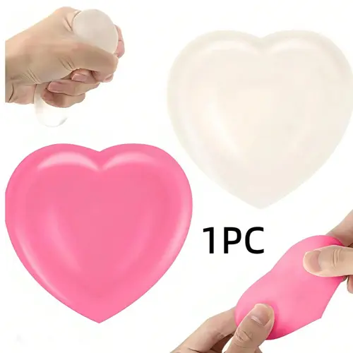 1 Pc Color-Changing Love Heart Stress Ball, Heart-Shaped Squishy Toy Fidget, Sensory Stress-Relief Squishies Squeeze Toy, Cute Squishies, Gifts for Adults, Birthday Party Favors, Anxiety-Relieving Fidget Gadget, Stress Relief Fidgets
