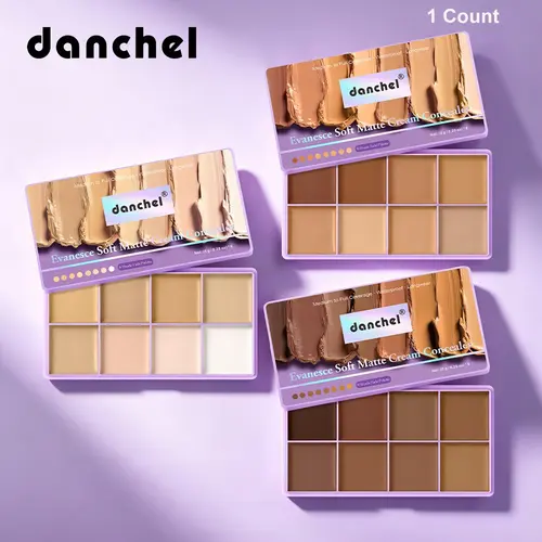 【Black Friday】8-Color Matte Finish Concealer Palette, Color-Correcting, Contour & Highlight, Waterproof, Covers Dark Tattoos, Ideal for Daily Commute, Full-Coverage Face Makeup