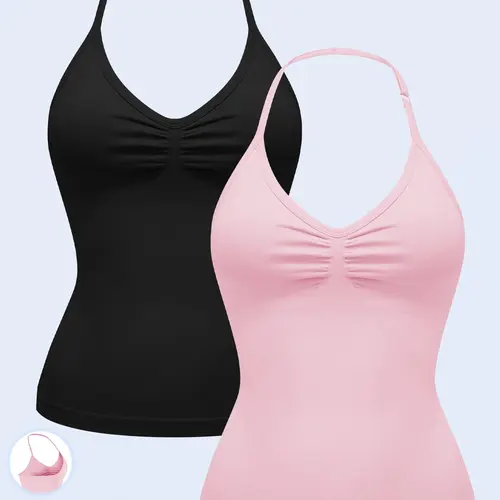 1/2/3/4 Pcs Impact Longline Strappy Top Fitness Sports Yoga Impact Gymwear Tanks Sporty Tank Top Women Workout Sportswear Activewear Outdoor Running Tops Sleeveless Sports Vests Athletic Tank