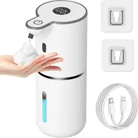 Touchless Foaming Auto Soap Dispenser - 12oz Waterproof Soap Container with 6 Adjustable Levels, USB Rechargeable for Eco-Friendly Use, Bathroom Gadget for Kitchen & Bathroom Home Essentials, Auto Soap Dispensers