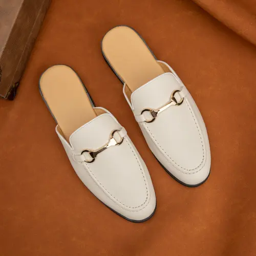 Men's Slip-On Sandals, Casual Fashion Half-Enclosed Toe Slippers, Shoes Streetwear Mules, Comfortable One-Step on Men's Rubber Shoes, Trendy Footwear for Daily Wear