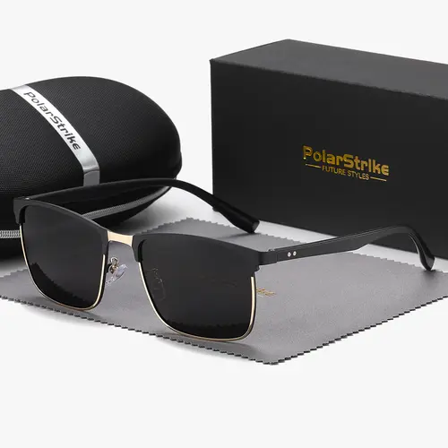 1 Piece PolarStrike Unisex Superior Craftsmanship Fashionable And Luxurious Square Full Frame Polarized Casual Square Framed Sunglasses UV400