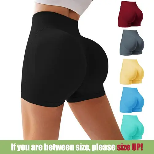 6/2 Pieces High Waist Tummy Control Side-Ribbed Butt-Lifting Seamless Shorts, Lightweighted Summer Shorts,  Stretchy Womenswear Bottom mothersdaygift，#Summervibes