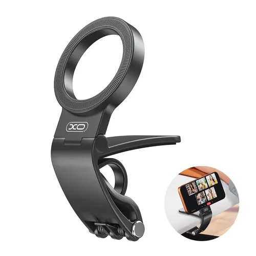 Magnetic Car Phone Mount - Hands-Free Auto Accessories Clip, 95° Adjustable, Compatible with MagSafe, iPhone 17/16/15/14/13/12 Pro Plus Max, Bookshelf