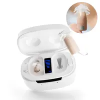 Ceretone CoreOne Pro OTC Rechargeable Hearing Aids for Seniors - Intelligent Noise Reduction, Magnetic Charging Case, Healthcare Audio Device with Mini Invisible Wireless Design, Noise Protection, Long-Lasting Batteries (Beige)