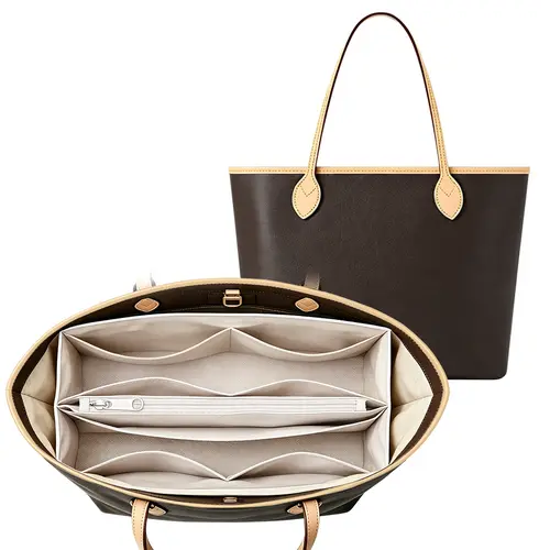KALIDI Large Pro Size Slip-In Purse Organizer Insert, Waterproof Kraft Paper Liner for Tote & Handbags, Multi-Pocket for Tidy Storage, Pro Black, Inside Bag Accessories for Everyday Use, Whats in My Bag Essential