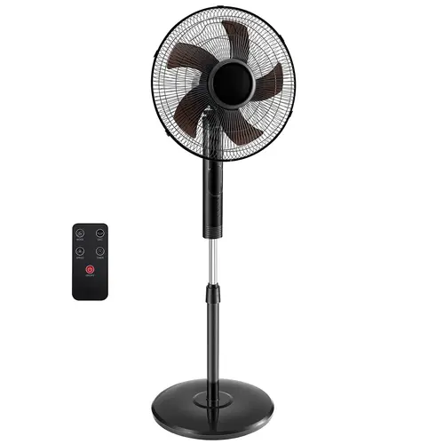 Pedestal Fan with Remote for Bedroom, Living Room, Office, Adjustable Height, 3 Speeds, 3 Modes, Timer, Tilt Head