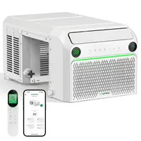 ZAFRO U Shaped Inverter Window Air Conditioner, Ultra Quiet (32dB), 10000BTU ASHRAE (6200 BTU DOE) Smart Air Conditioner Window Unit, App/Voice/Remote, Saddle Window AC Unit with Cool/Dry/Fan Modes