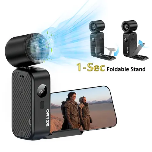 Portable Handheld Fan with Stand, Turbo Boost Technology, Adjustable wind speed, Foldable &Wearable (Waist/Neck Clip) for Travel, Outdoor, Summer BackToSchool