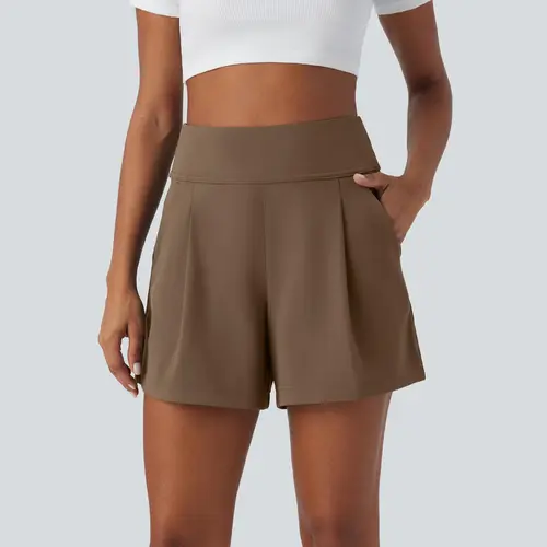 Halara DayStretch High Waisted Work Baggy Shorts 4'' with Pockets