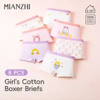 【Size up 1】MIANZHI Little Girls' High Cotton Boyshorts, 8-Pack Soft Breathable Panties for Toddlers & Kids 2-10 Years, Gentle Daily Wear Pastel Shades Briefs summerwins,back to school,back to school shopping