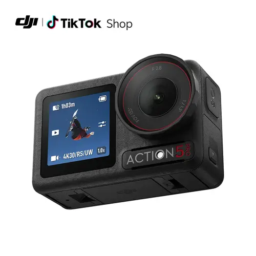 DJI Osmo Action 5 Pro, Waterproof Action Camera with 1/1.3" Sensor, 4K/120fps Video, Subject Tracking, Stabilization, Dual OLED Touchscreens, Ideal for Sports, Vlog