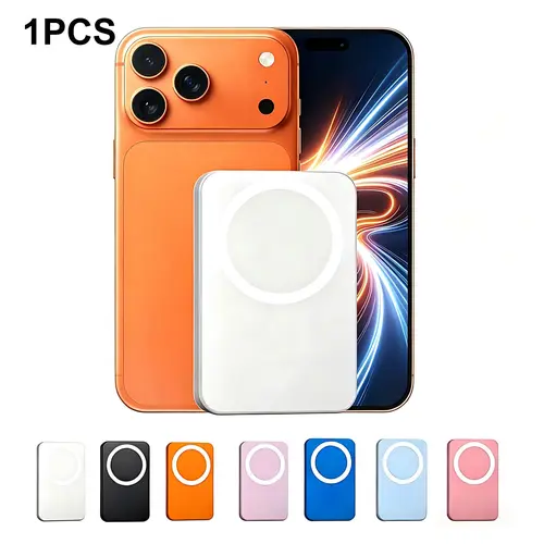 15w Wireless Charger Mobile Power Bank, 5000mah Portable Battery, Compatible with iPhone 17/16/15/14/13/12 Pro/pro Max Series