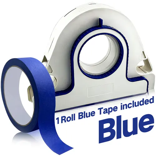Professional Masking Tape Dispenser with Scraper, Fits 1 in (2.5cm) Adhesive Tape, 1mm Spacing, Suitable for Decorative Moldings, Walls, Floor Finishes