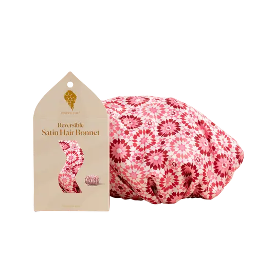 Reversible Satin Hair Bonnet Pink