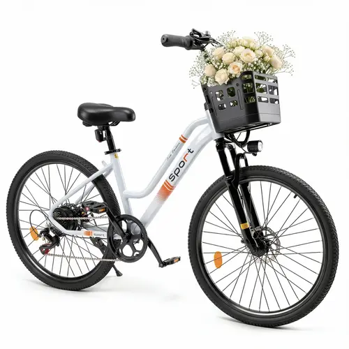 Powerful 1000W Peak E-Bike for Adults – 25MPH Speed, 40-Mile Range, 576Wh Internal Battery, 26"Lightweight Ebike,7-Speed Gears, Dual Brakes,Commuting Cruiser Ebikes For Women Men,UL2849