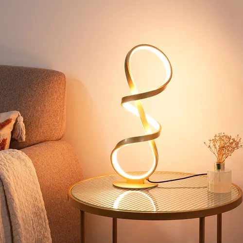 EDISHINE Marble Water Transfer Print Glass Table Vase Lamp - Camping Home Decoration Lamp, Touch Control, Stepless Dimmer, 3 Lighting Effects, Eye-Friendly Lighting, Decorative, Bulb Included