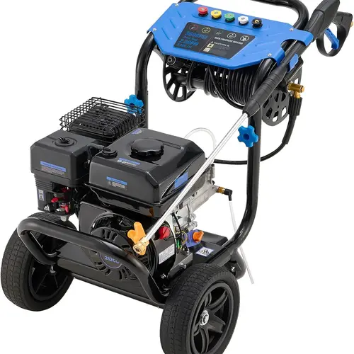 Efurden 3600 PSI Gas Pressure Washer with Hose Reel, 2.3 GPM 212CC Heavy Duty Engine, 30ft High-Pressure Hose & 5 Quick-Connect Nozzles for Garden Cleaning