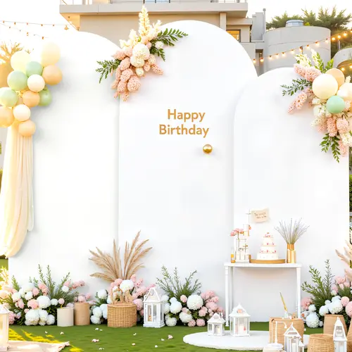 6x6.6x7.2 ft Arch Cover – Spandex Fitted Backdrop Covers for Weddings, Parties, Birthdays, and Ceremonies Summer Vibes Outdoor Fun Summerwins Father's Day No Stand Included halloween decor 2026