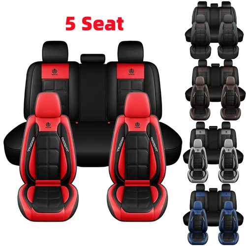 front seat cover 5 Seat Car Seat Covers Soft Comfortable PU Leather Full Coverage Waterproof Wear Resistant Indoor Use All Seasons