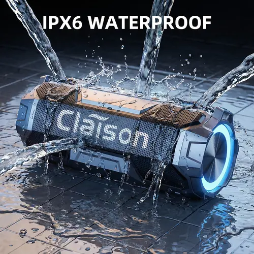 Multifunctional Outdoor Bluetooth Speaker - IPX6 Waterproof, 3600 mAh Rechargeable Battery, RGB Built-in Lighting, Bluetooth 5.3 Audio Device, Suitable for Campfire/BBQ Party, Battery Recharge Speakers for Back to School,back to school haul