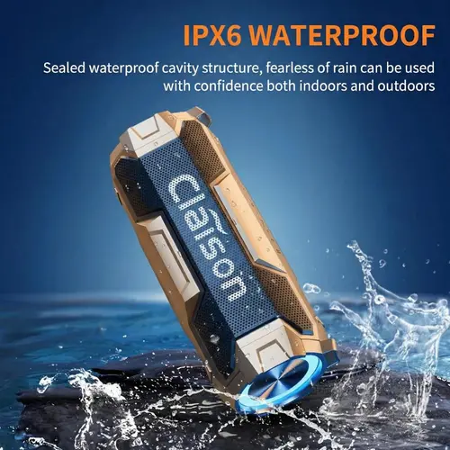 Outdoor multi-functional speaker, five speakers providing all-round audio, water-resistant and shock-proof, with LED ambient light, suitable for outdoor use, camping, and cycling.,back to school,back to school haul
